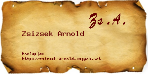 Zsizsek Arnold névjegykártya